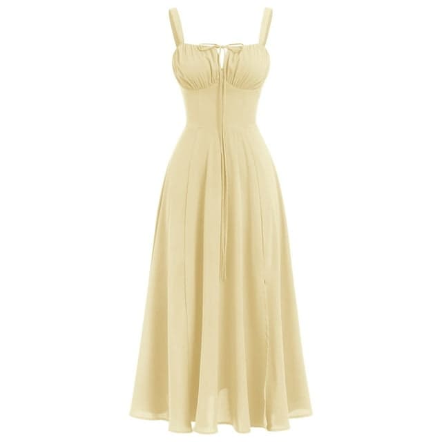 Women Floral Midi Corset Dress